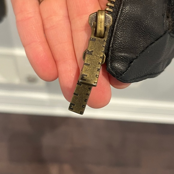 Michael Rodriguez knit chevron jacket with leather details. Size small. Vintage - Picture 5 of 5